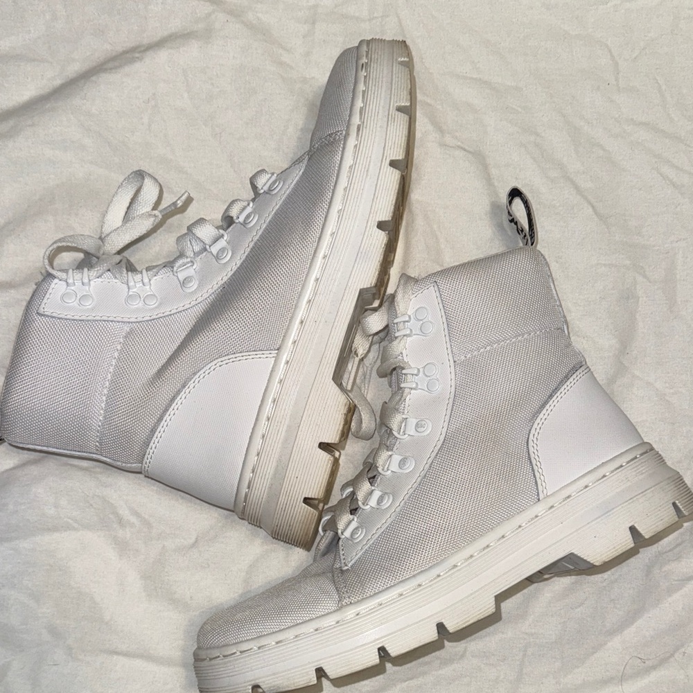 Dr. Martens White High-Top Boots